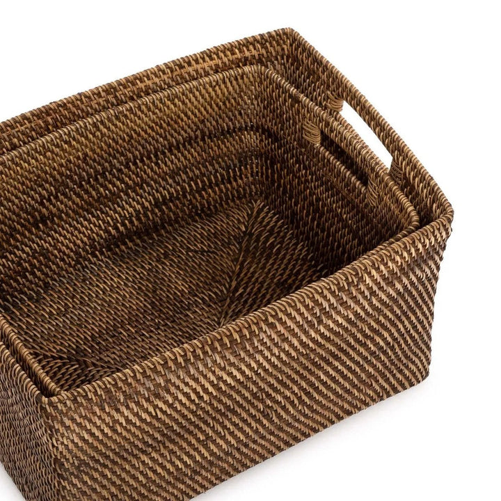COLONIAL Korb - Aufbewahrungskorb - Regalkorb - Naturbraun L