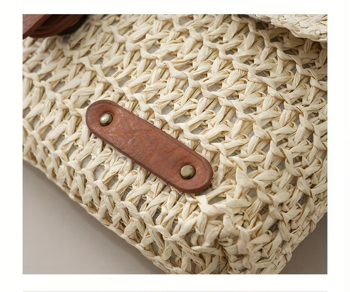 Vintage Straw Handtasche - Umhängetasche