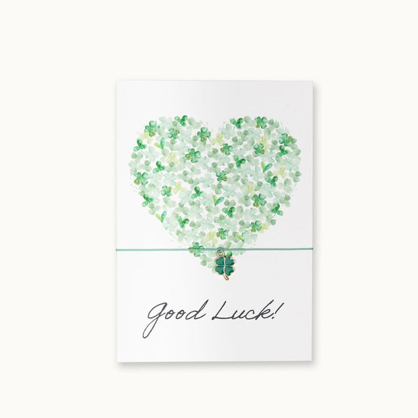 Grußkarte mit Armband: Good Luck!