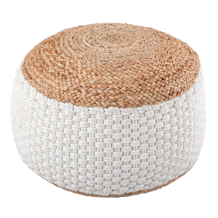 Sitzhocker - Dekohocker - Sitzpouf - Bodenkissen - Fußhocker - Pouf Jute Natur