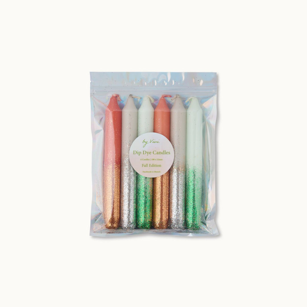 Dip Dye Kerzen Set: GLITTER FALL EDITION