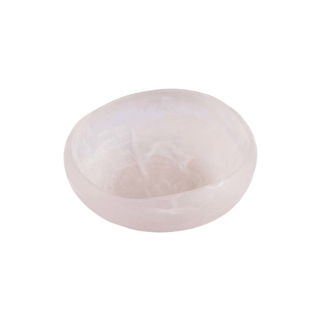RESIN ORGANIC BOWL - Rosa Weiß S