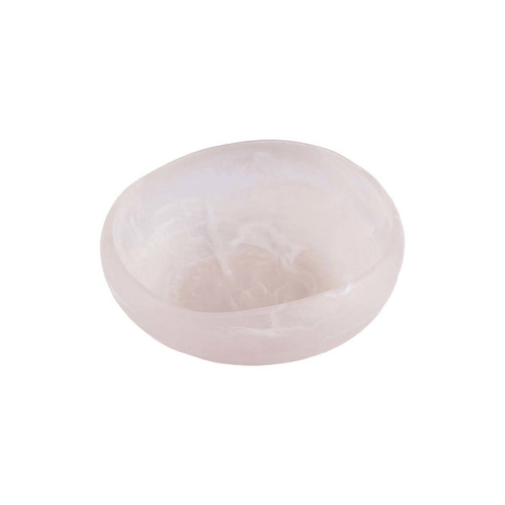 RESIN ORGANIC BOWL - Rosa Weiß S