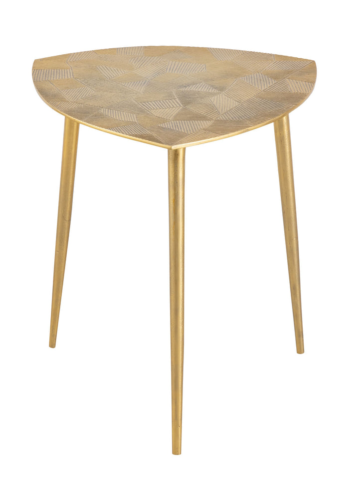 Beistelltisch - Dekotisch ALSTER - Design Tisch - Aluminium mit Struktur silber o. gold