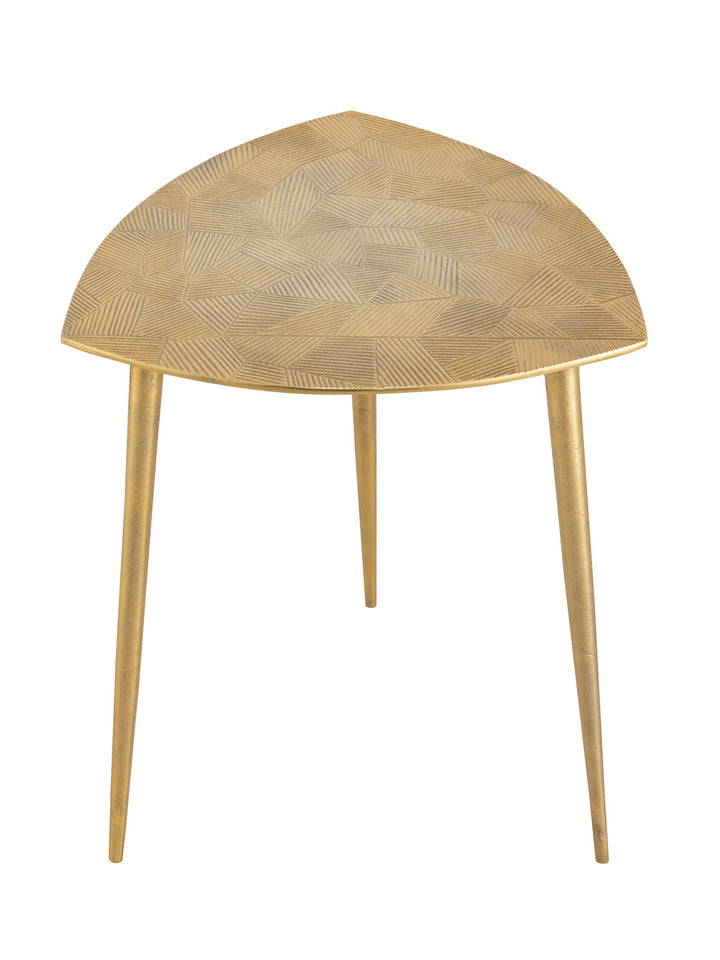 Beistelltisch - Dekotisch ALSTER - Design Tisch - Aluminium mit Struktur silber o. gold
