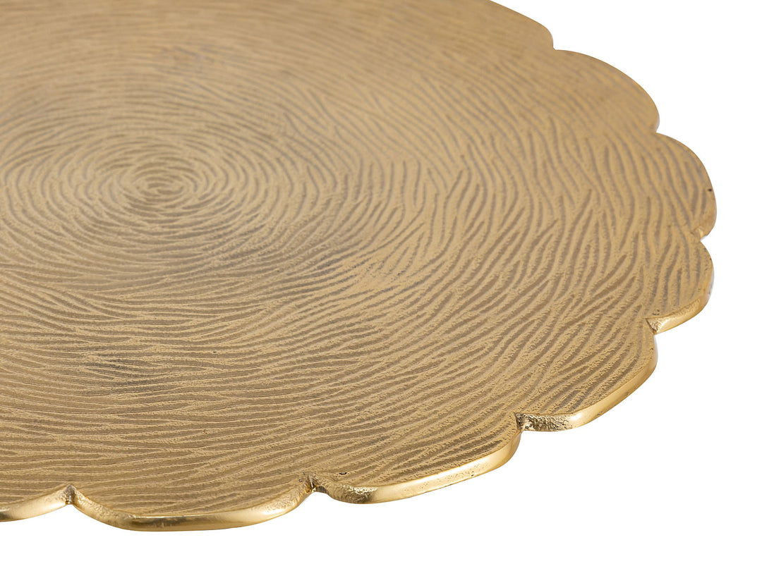 Beistelltisch - Dekotisch HILTON - Design Tisch - Aluminium mit Struktur silber o. gold