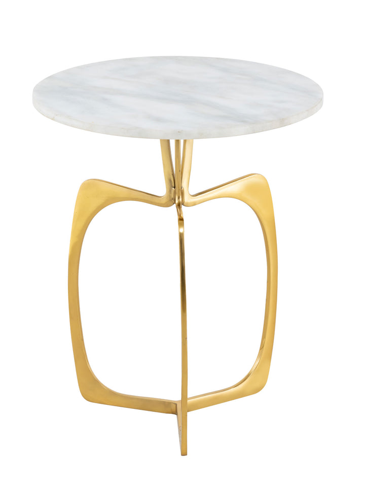 Beistelltisch SOHOO - Dekotisch Marmor - Gestell silber oder gold