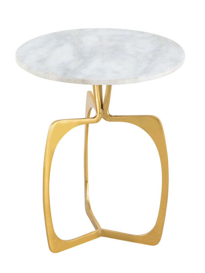 Beistelltisch SOHOO - Dekotisch Marmor - Gestell silber oder gold