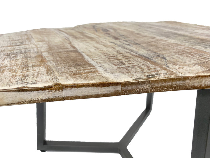 Couchtisch NIZZA - Beistelltisch - Wohnzimmer Tisch - Metall-Gestell schwarz o. silber