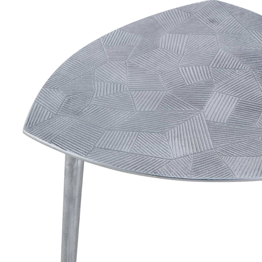 Beistelltisch - Dekotisch ALSTER - Design Tisch - Aluminium mit Struktur silber o. gold