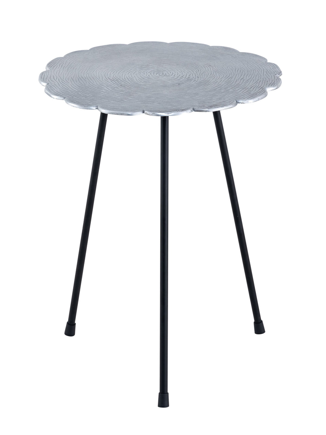 Beistelltisch - Dekotisch HILTON - Design Tisch - Aluminium mit Struktur silber o. gold
