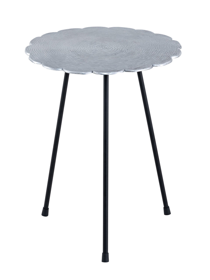 Beistelltisch - Dekotisch HILTON - Design Tisch - Aluminium mit Struktur silber o. gold
