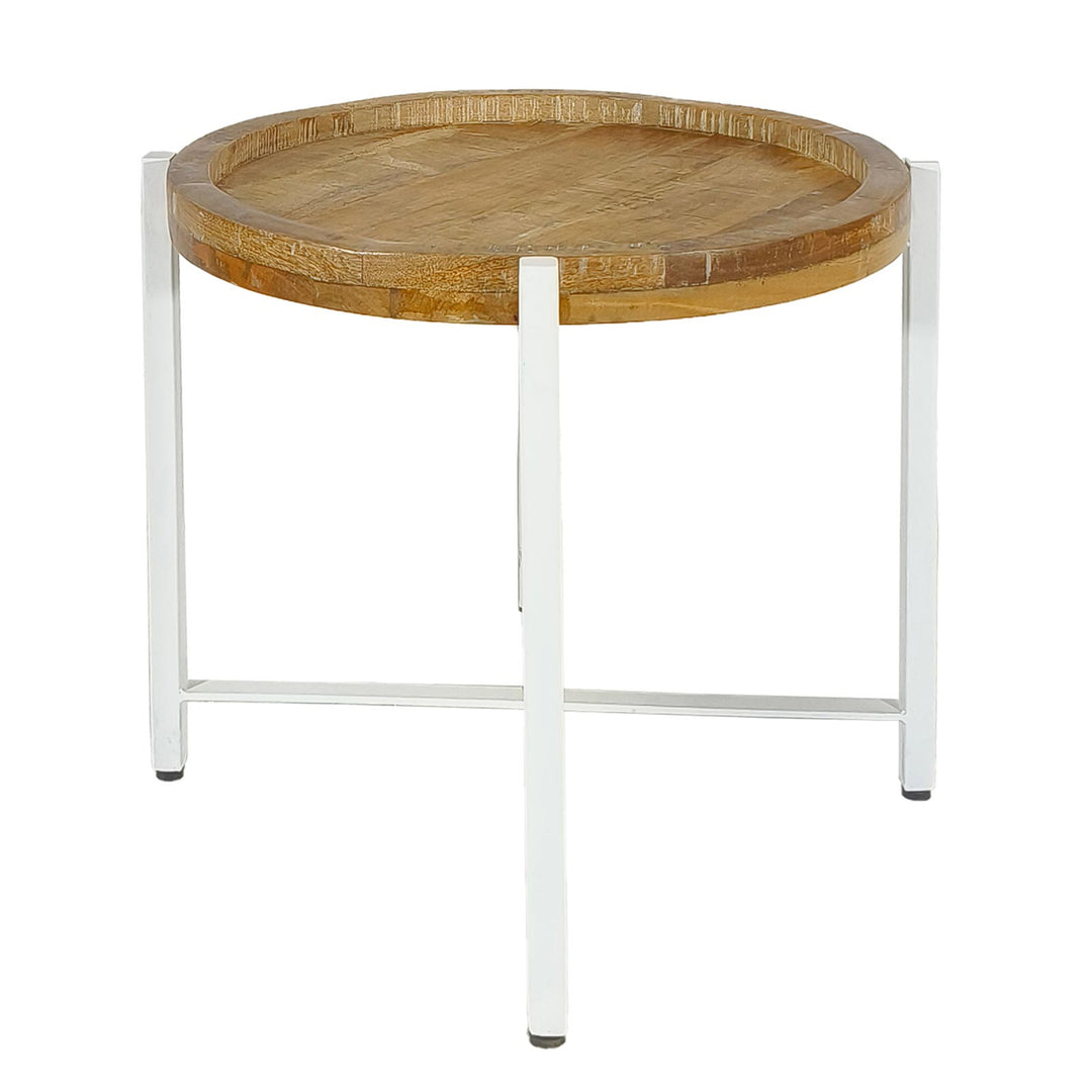 Beistelltisch - Couchtisch SIOUX - Metall-Gestell weiß