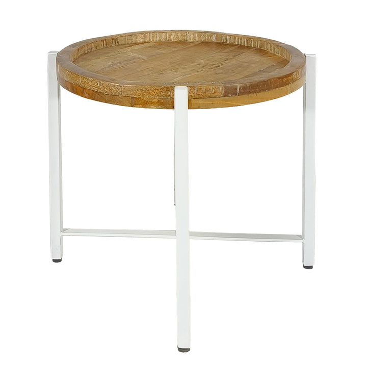 Beistelltisch - Couchtisch SIOUX - Metall-Gestell weiß