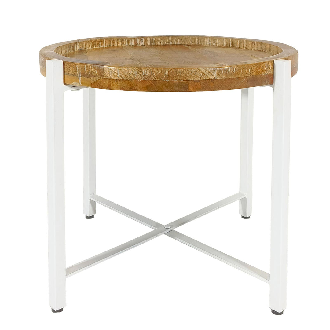 Beistelltisch - Couchtisch SIOUX - Metall-Gestell weiß