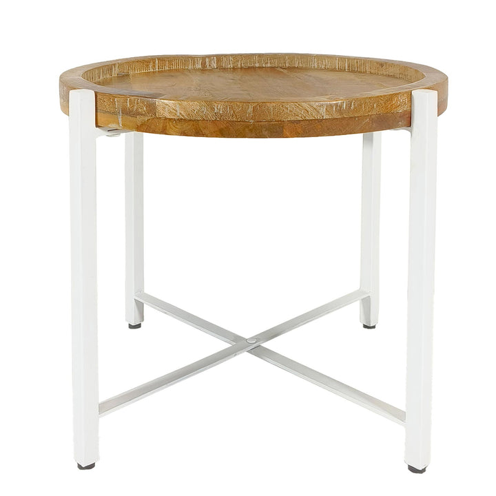 Beistelltisch - Couchtisch SIOUX - Metall-Gestell weiß