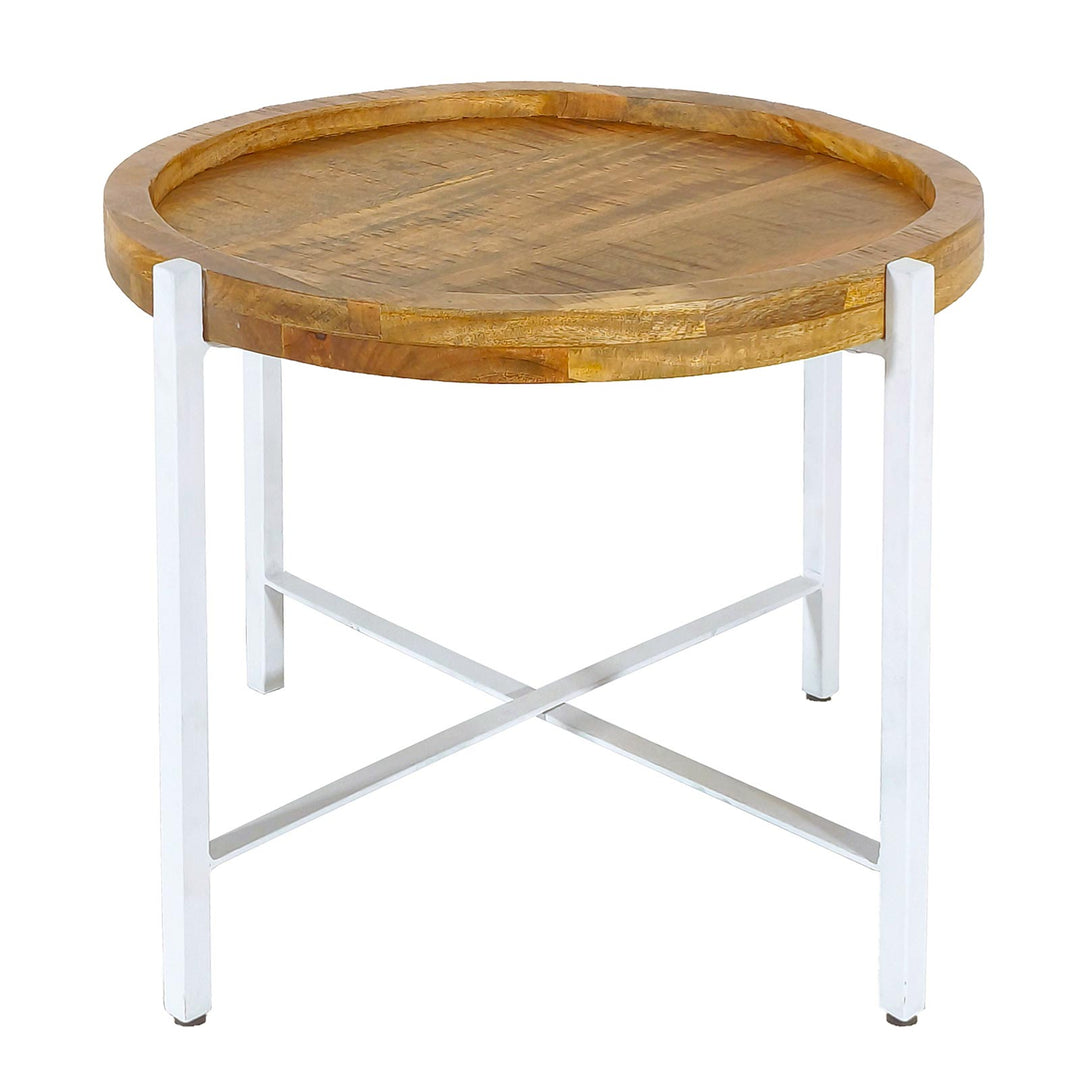 Beistelltisch - Couchtisch SIOUX - Metall-Gestell weiß