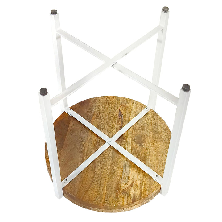 Beistelltisch - Couchtisch SIOUX - Metall-Gestell weiß