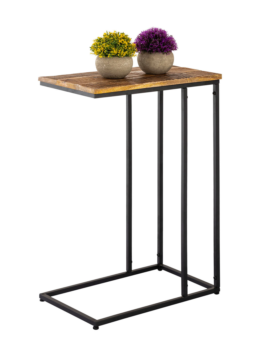 Beistelltisch - Sofatisch TRONTO - Laptoptisch C-Tisch - Metall Gestell schwarz