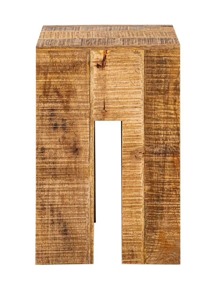 Blumenhocker - Blumensäule - Sitzhocker - Beistelltisch Mangoholz