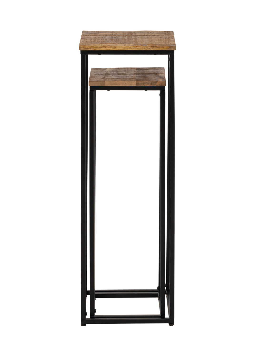 Blumensäulen PERU - Beistelltisch - Blumen Hocker - Pflanzenständer 2er-Set