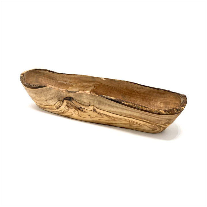 Brotschale RUSTIKAL aus Olivenholz (L35-39cm)