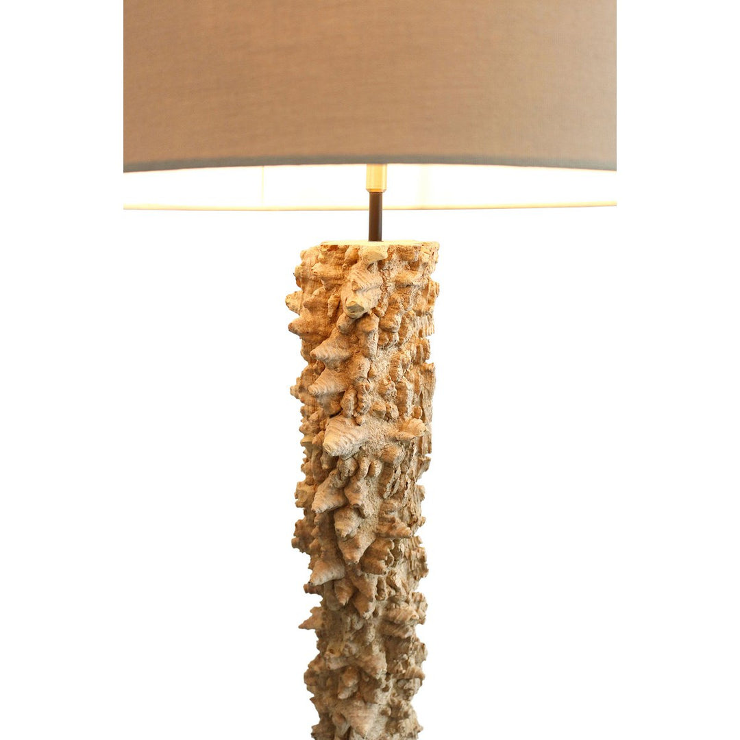 Stehleuchte PANDORA - Deko Lampe - Leinen/Treibholz Natur 150cm