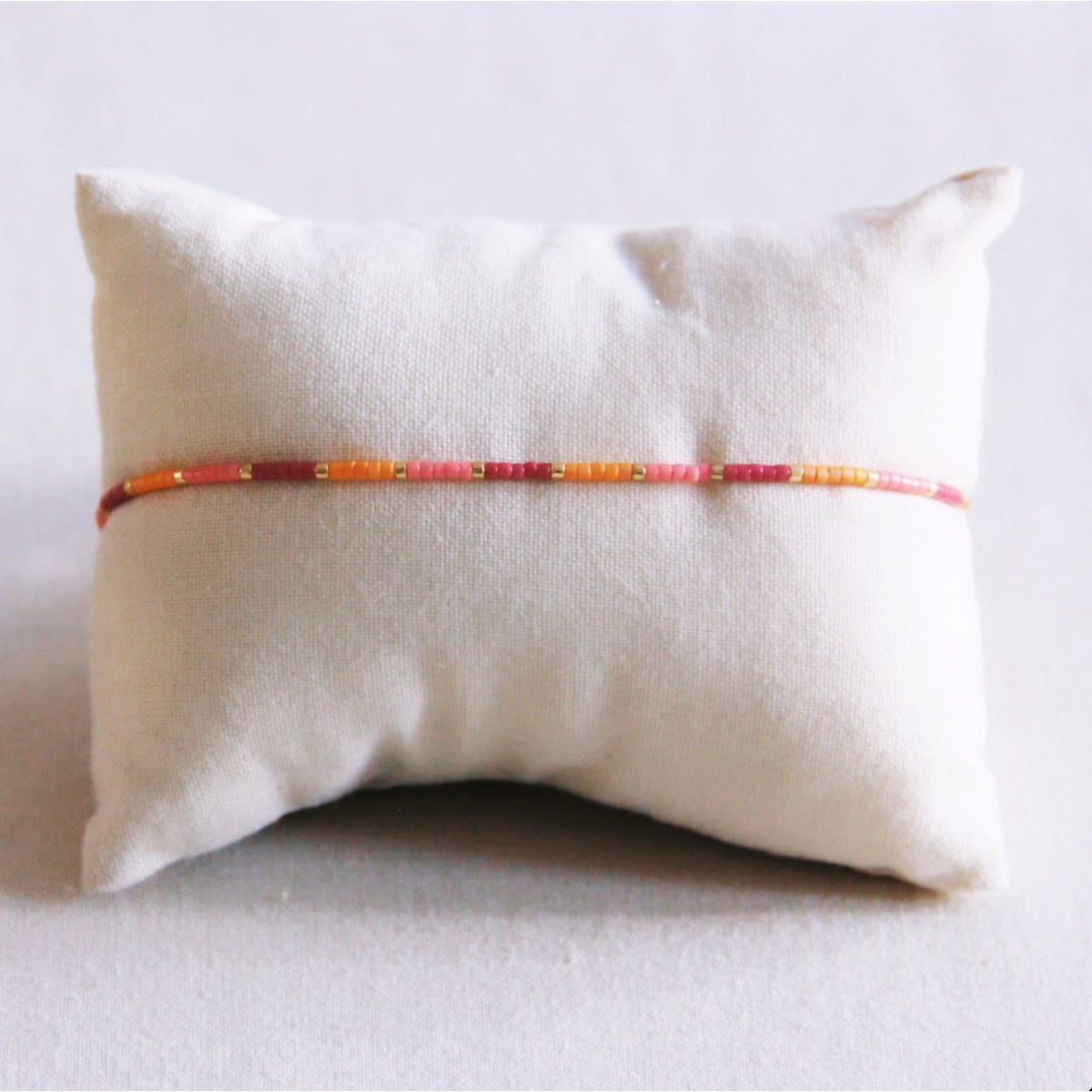 Armband - Miyuki - Colorblock Pink/Orange