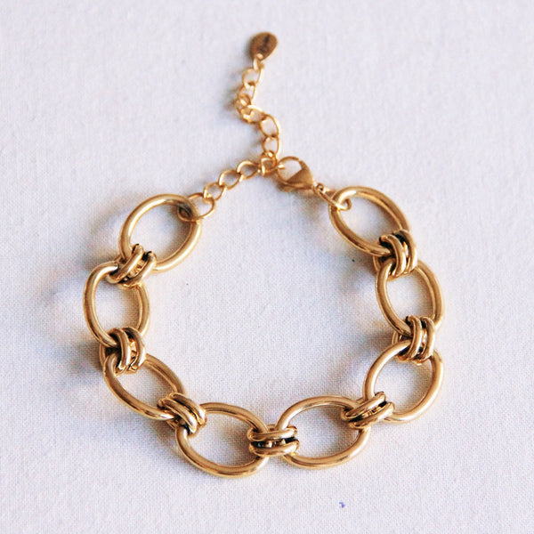 Armband - Kettenglieder OVAL Big - Gold
