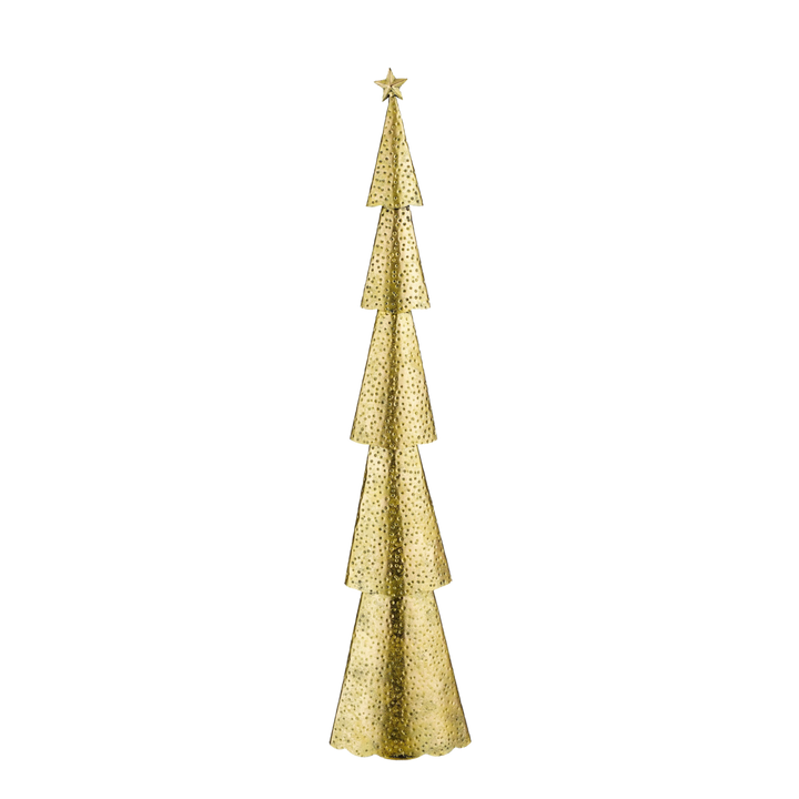 Weihnachtsbaum – L19 x B10 x H90 cm – Metall – Gold