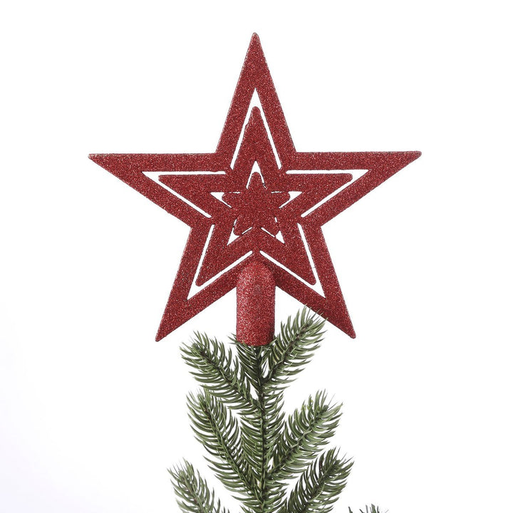 Weihnachtskugeln Set mit Spitze - 40 Stück - Ø8 cm – Kunststoff – Rot