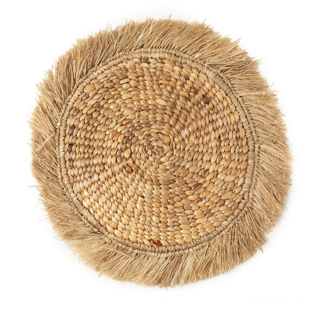 WATERHYACINTH RAFFIA Tischset mit Fransen - Platzset - Wanddeko