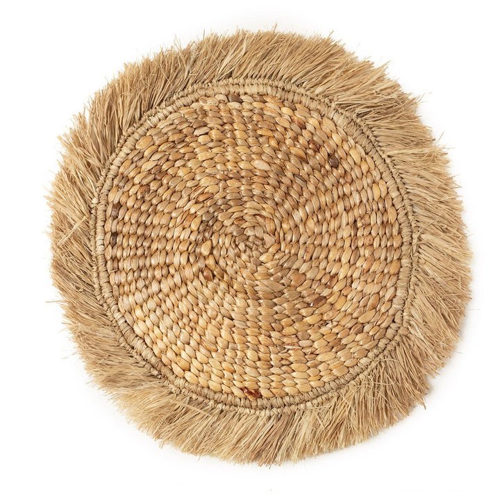 WATERHYACINTH RAFFIA Tischset mit Fransen - Platzset - Wanddeko