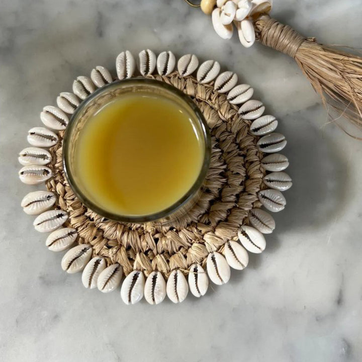 RAFFIA SHELL Untersetzer - Tischset - Platzset - Tischdeko
