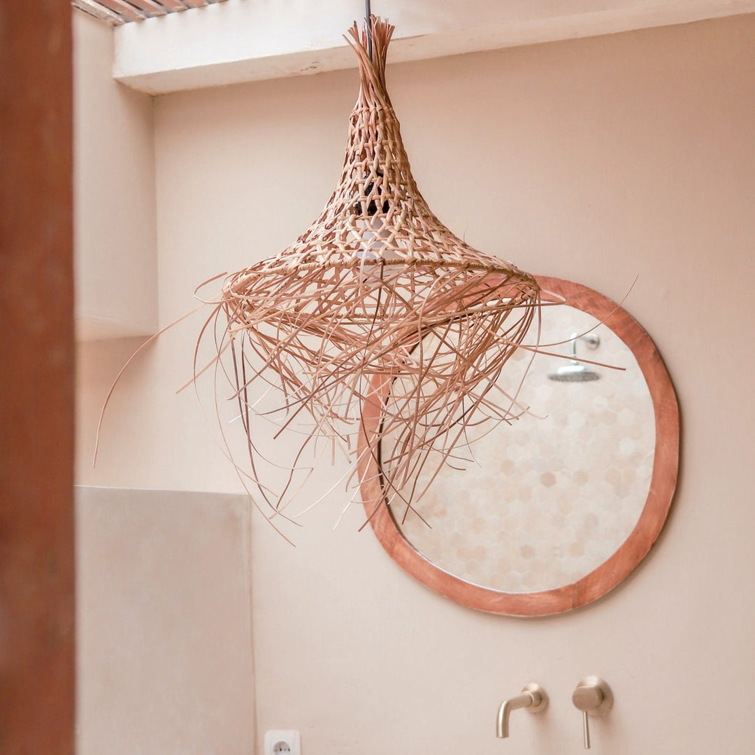 Natürlicher Lampenschirm GILI - Bambus Hängelampe