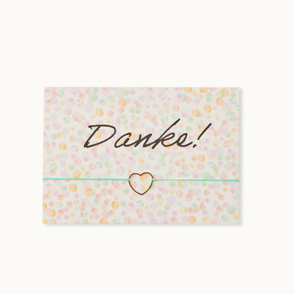 Grußkarte mit Armband: Danke!