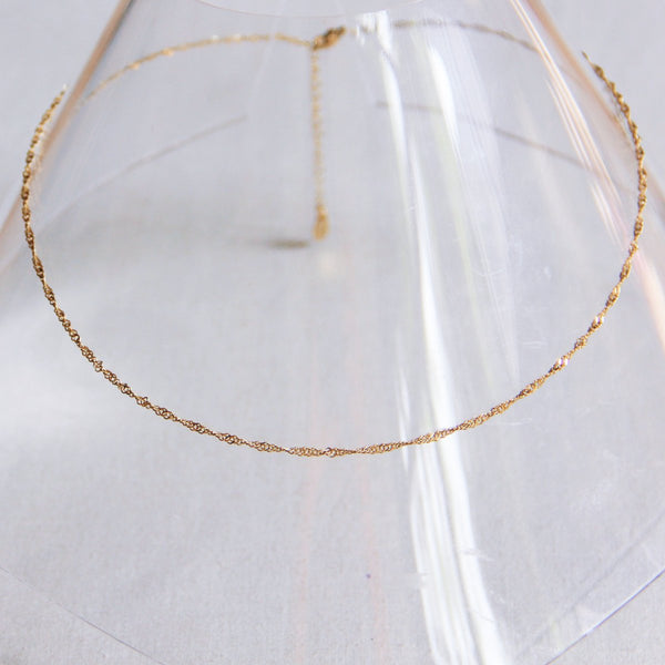 Halskette - feines Kordeldesign Twisted - Gold