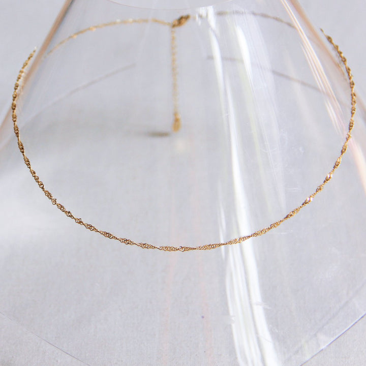 Halskette - feines Kordeldesign Twisted - Gold