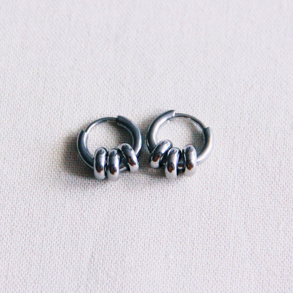 Ohrringe - 3 RINGS - Mini Creole Silber