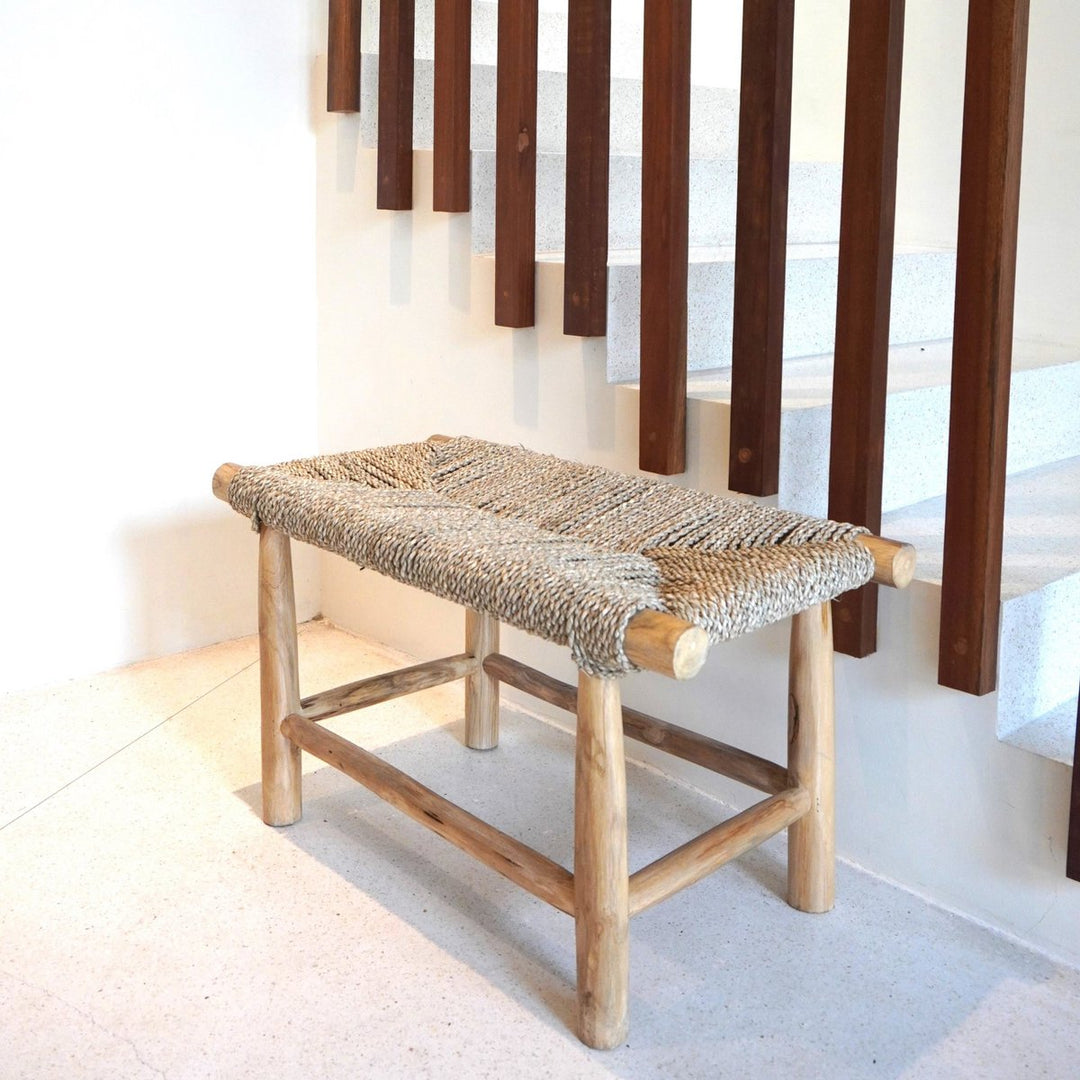 Sitzbank SUNGAI - dekorativer Boho Beistelltisch - Hocker
