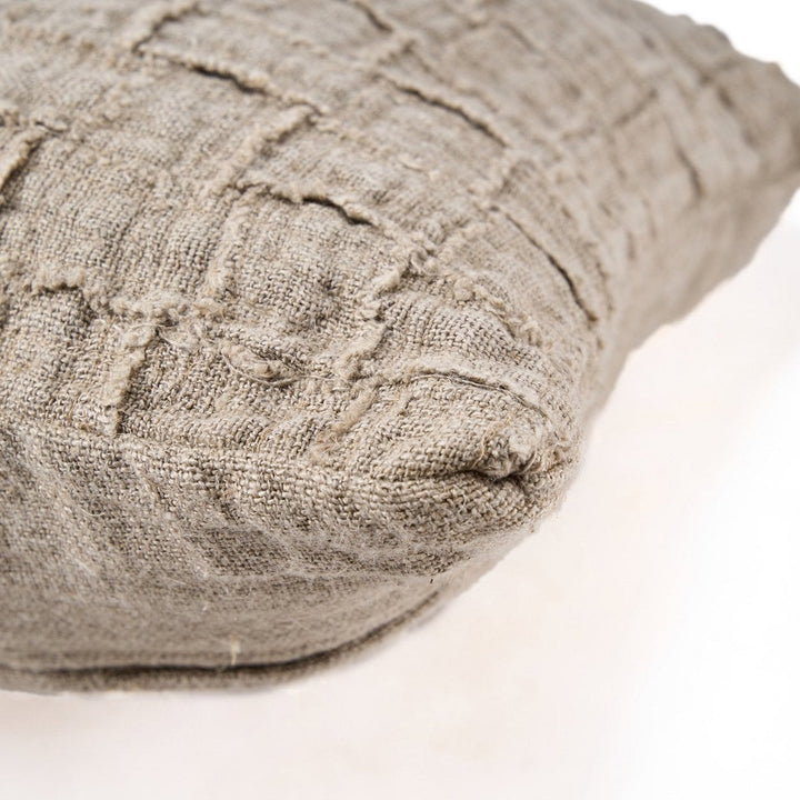 LINEN DAMIER Kissenbezug - Leinen Natur 50x50