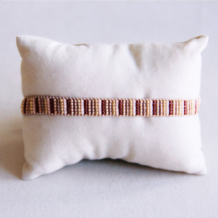 Armband - Miyuki-Perlen - STRIPES - Nude/Gold