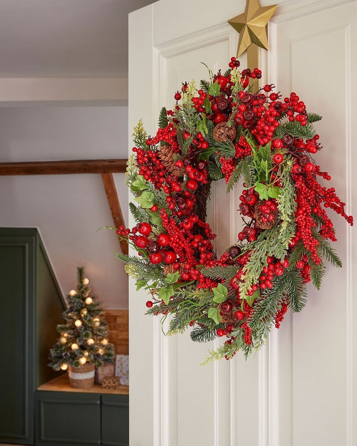 Kranz "Norah" - Weihnachtsdeko mit Tannengrün & Beeren - Ø40cm