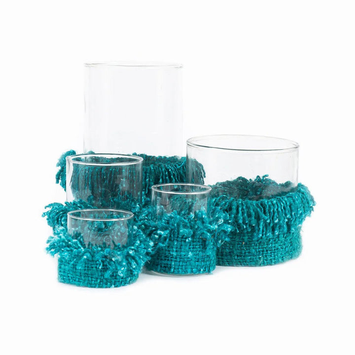 OH MY GEE Kerzenhalter S - Aqua Windlicht