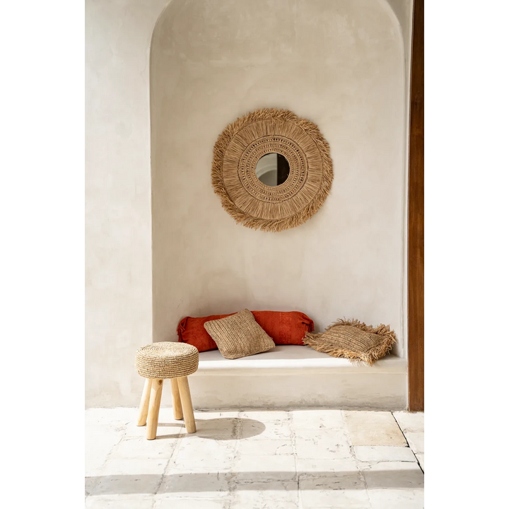 Kissenbezug BAST FLORES – Handgefertigte Boho-Deko