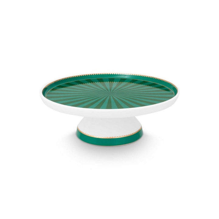 Mini Cake Tray LOVE BIRDS Stripes GREEN 24cm