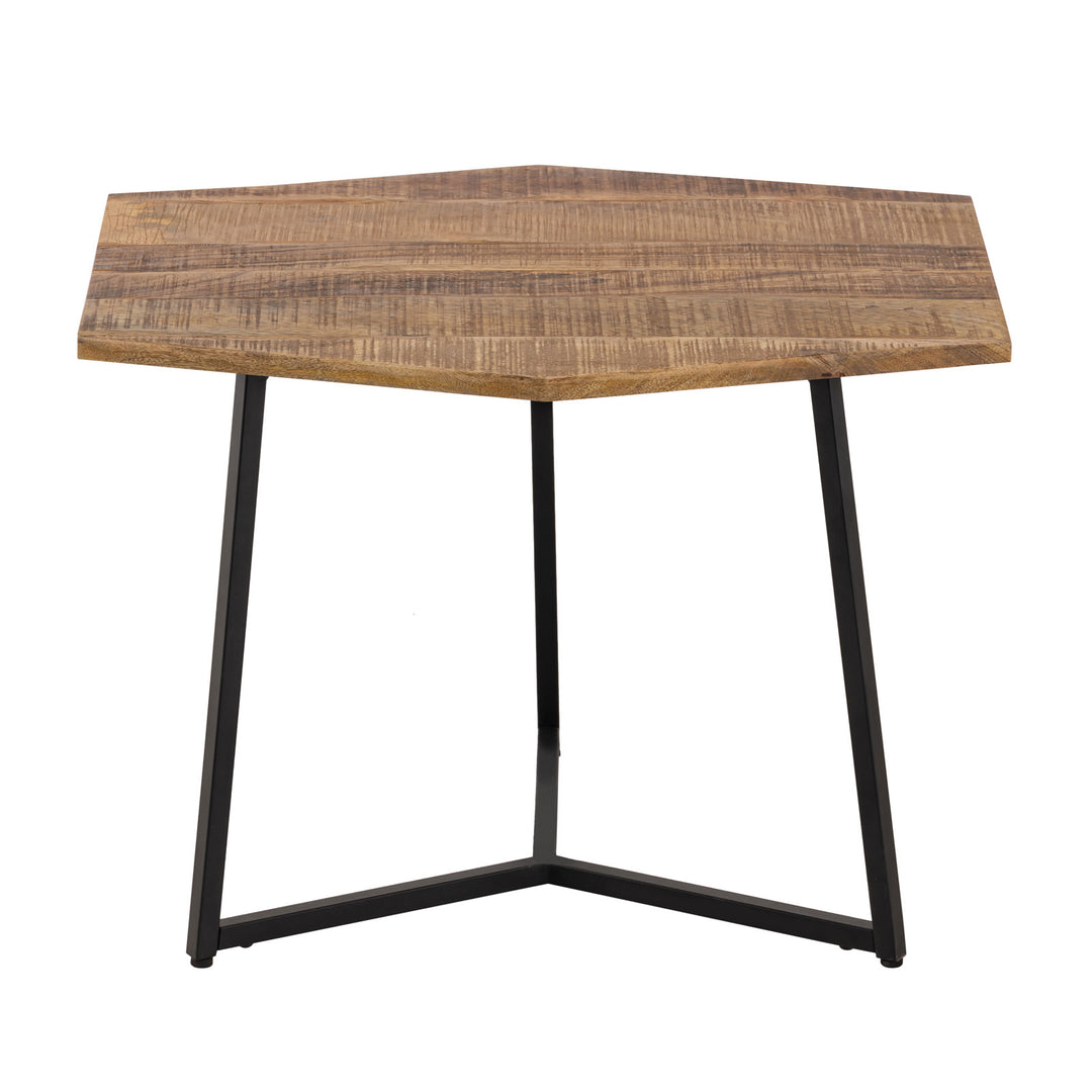 Couchtisch - Beistelltisch INKA - Wohnzimmertisch - Metall-Gestell schwarz