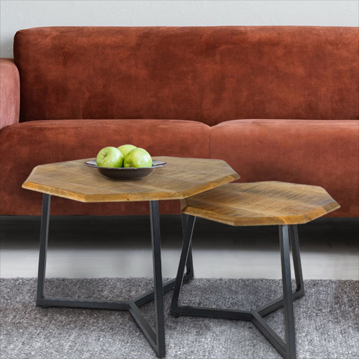 Couchtische - Beistelltische LAS VEGAS - Holz Satztisch 2er-Set