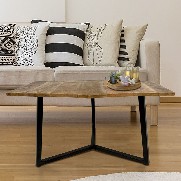 Couchtisch LYON - Beistelltisch - Wohnzimmer Tisch - Metall-Gestell schwarz