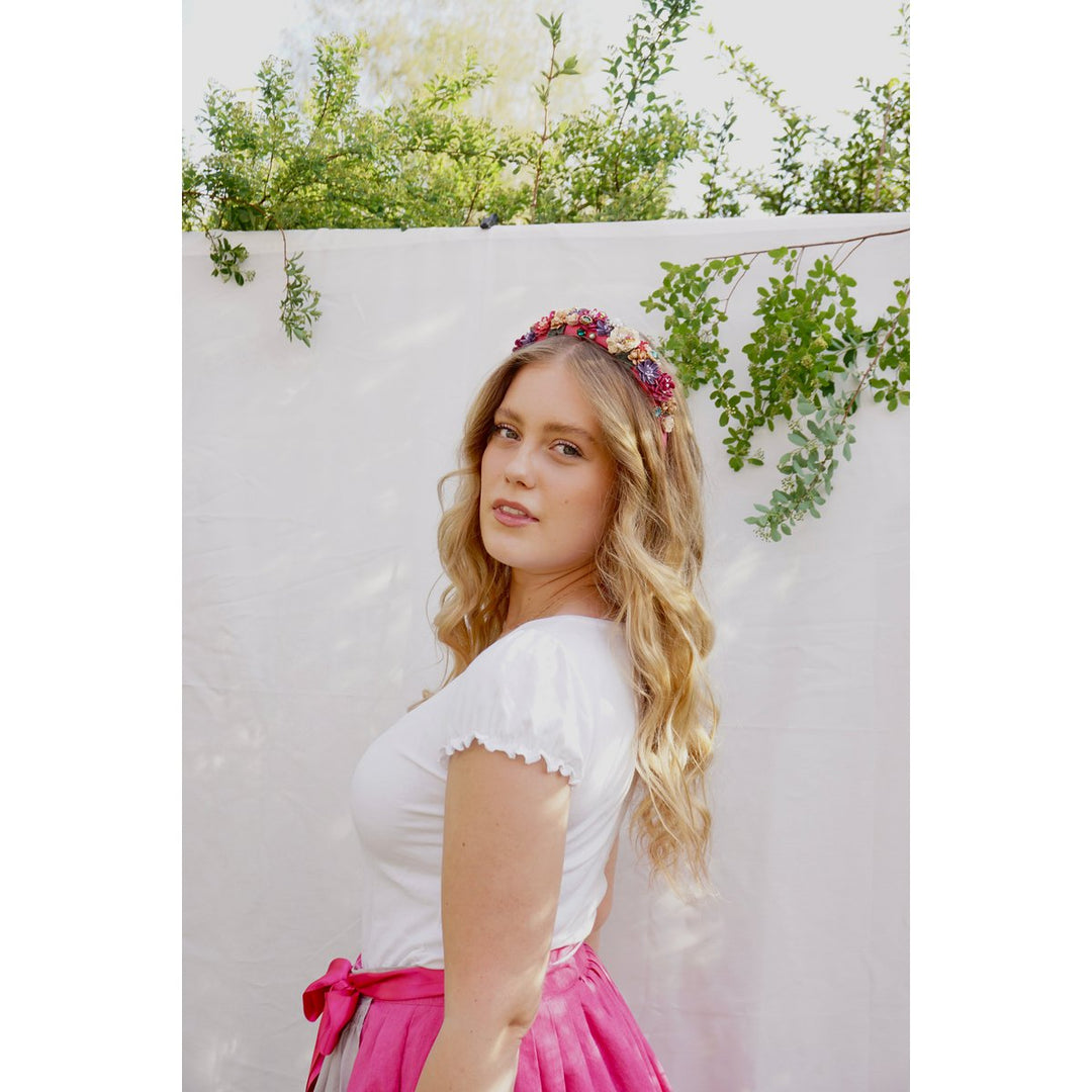 Haarkranz Blumen Haarreif PINK